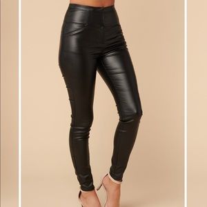 What you do to me faux leather pants